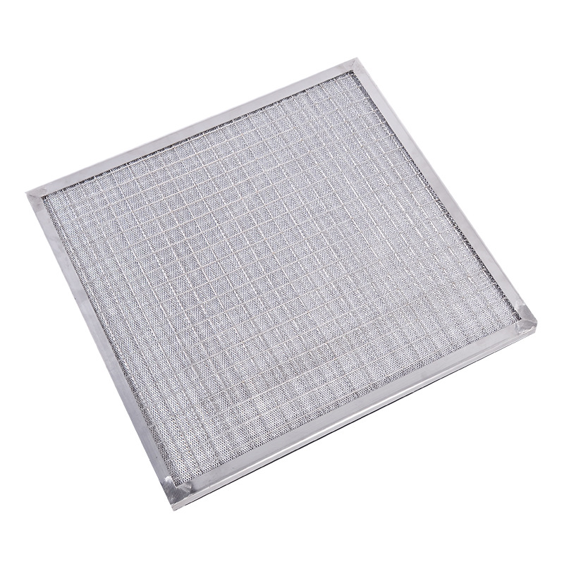 High-temperature metal filter with initial efficiency in plate type